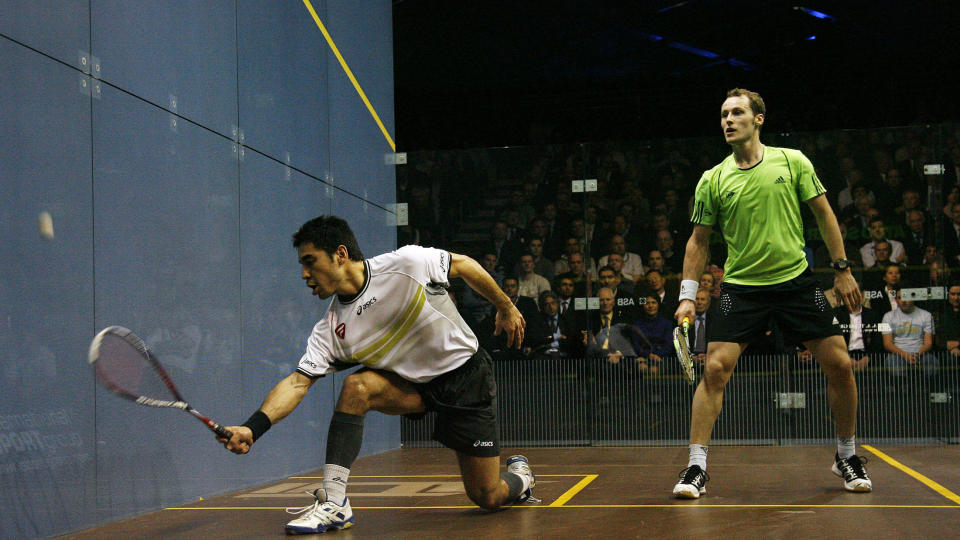 KAN BLI OL-IDRETT: Squash kan bli ny OL-idrett. En av syv idretter skal innlemmes i OL-programmet for 2016. Foto: AFP PHOTO / Glyn Kirk