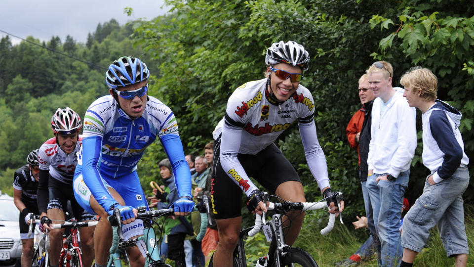 NY NORSK PROFF? Frederik Wilmann (i bl�tt) kan f�lge etter Edvald Boasson Hagen (t.h.) og veteran Kurt Asle Arvesen (t.v.) ut i profflivet.Foto: Marit Hommedal, Scanpix