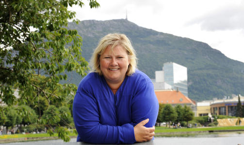  STARTER I DAG:  Partileder skal markere den offisielle �pningen av H�yres valgkamp i dag i barndomsbyen Bergen. Foto: MARIT HOMMEDAL, SCANPIX.
