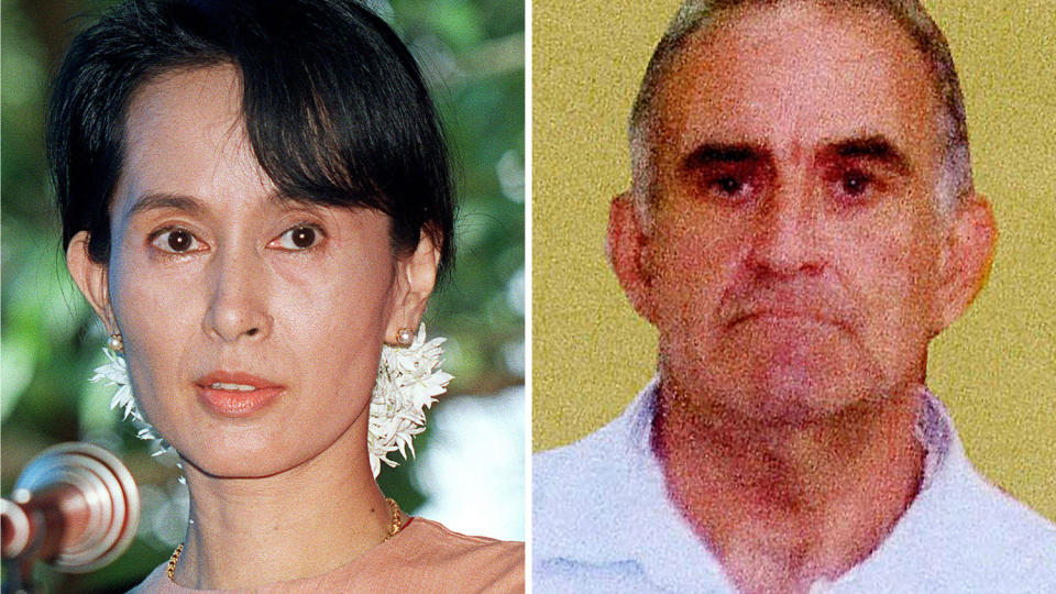 UTLEVERT: John Yettaw ble d�mt til sju �rs fengsel for � ha tatt seg inn i hjemmet til Aung San Suu Ky. Foto: AFP/SCANPIX