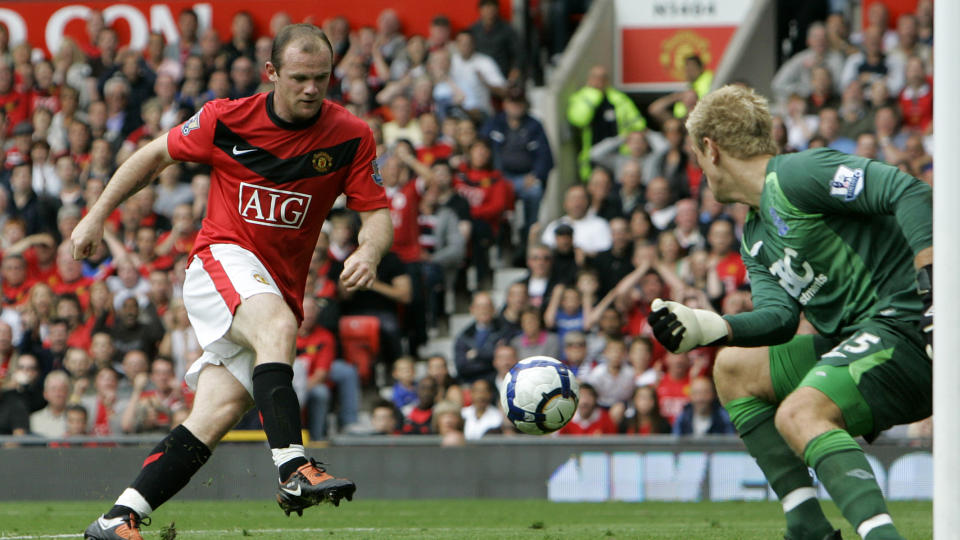 MATCHVINNER: Wayne Rooney satte inn 1-0 for United i f�rsteomgang. Det holdt helt inn. Foto: Tim Hales / AP.