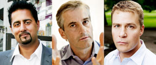 I PANELET: Abid Raja (V), Jonas Gahr St�re (Ap) og Per-Willy Amundsen (Frp)