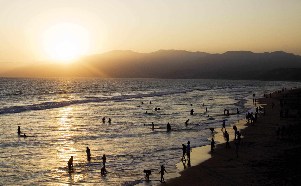 VARMERE: Fra stillehavskysten i California. Foto: PHILIP SCOTT ANDREWS/AP/SCANPIX