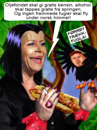 FEM FJ�R: Det har Eli Kristiansen kalt denne karikaturen.