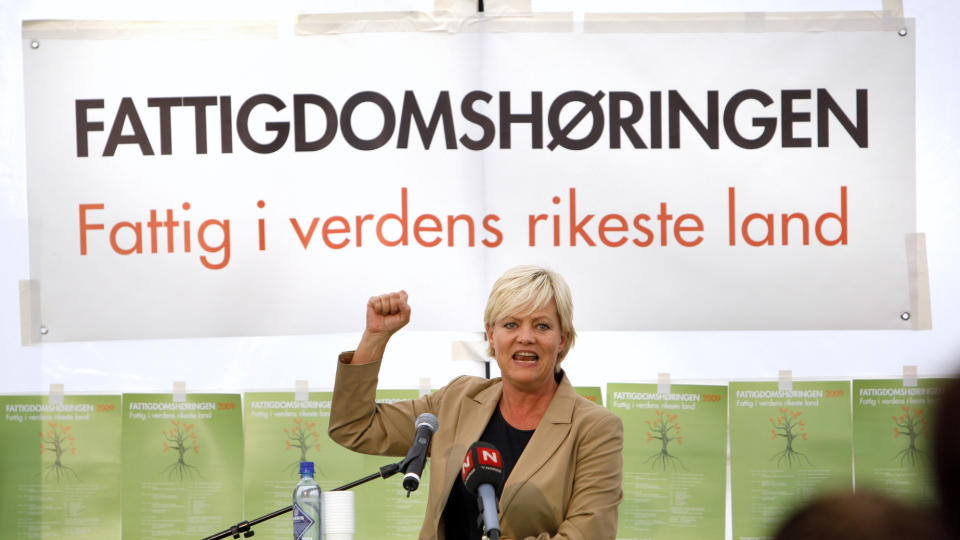 FATTIGKAMPFinansminister Kristin Halvorsen og regjeringen varsler satsing p� kamp mot fattigdom. Foto: Erlend Aas / SCANPIX