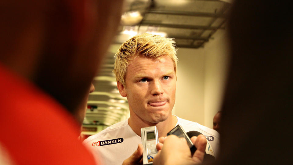 FANT LYSPUNKTER MED FRIFINNELSEN AV BAARDSEN: John Arne Riise forventet at hans eks-agent Einar Baardsen ville bli frifunnet i Stavanger Tingrett. - Jeg har en fantastisk karriere foran meg, mens det er mer usikkert med hans liv og karriere. Det er min glede, at han kommer til � slite veldig, sier Riiise til Dagbladet. Foto: Arnt E. Folvik/Dagbladet