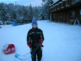 LIVSGLAD: Her er �tte�ringen p� Kongsberg annen juledag. Foto: Privat