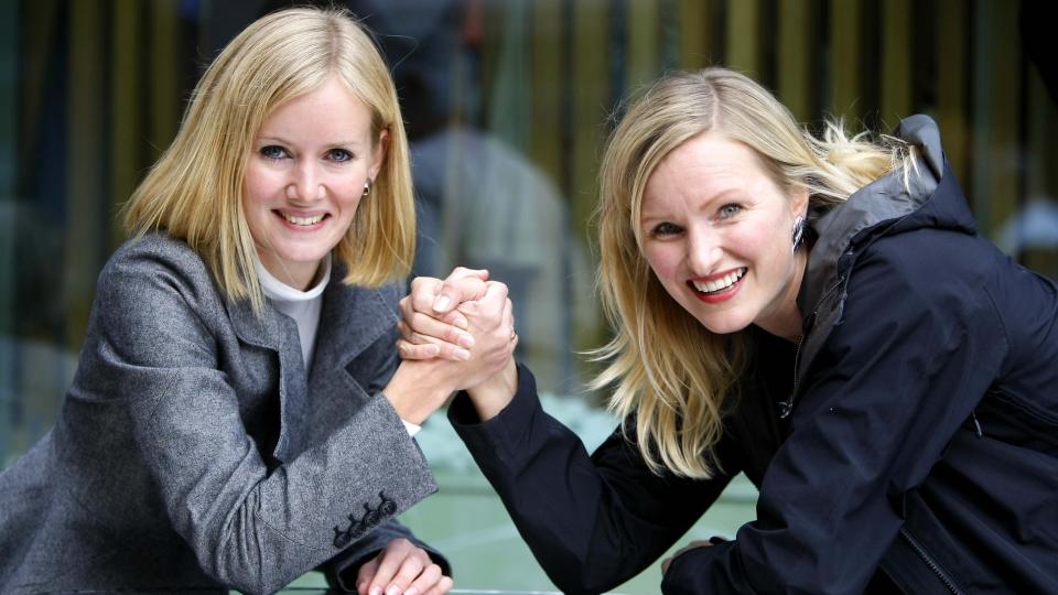 T�FF KAMP: Inger Lise Hansen (KrF) og Inga Marte Thorkildsen fra SV kjemper om et utjevningsmandat i Vestfold. Deres duell er en av flere tette kamper om stortingsplass og valgseier. Foto: PER FL�THE