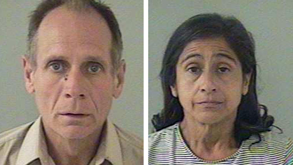 SIKTET: Ekteparet Phillip og Nancy Garrido mistenkes � st� bak flere kidnappinger og drap i California de siste 25 �rene. Nancy har benektet en hver kjennskap til kidnappingen av Jaycee, men vitneobservasjoner knytter hun til �stedet. Hun skal ogs� ha tatt seg av Jaycee da mannen satt fengslet i fire m�neder i 1993. Foto: AFP PHOTO/SCANPIX
