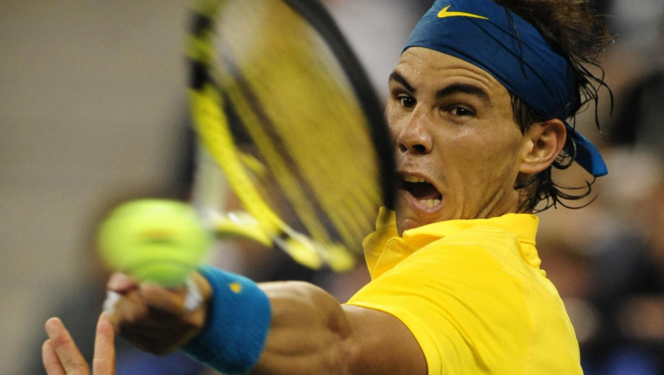 NATTUGLE: Kraftspiller og comeback-kid Rafael Nadal er blant dem som imponerer i US Open, midt p� natta p� Eurosport. FOTO: SCANPIX/AFP