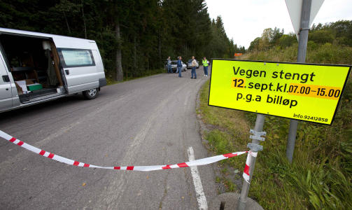 KJ�RTE UT: Rally Larvik ble avlyst etter at Andreas Mikkelsen kj�rte ut. Foto: Torbj�rn Berg/Dagbladet