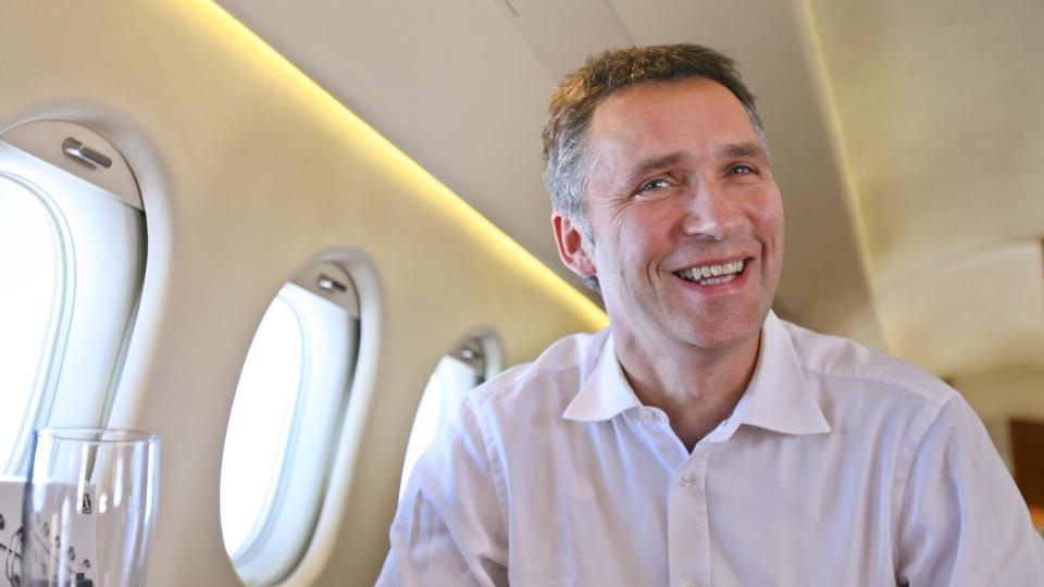 NY REKORD: Statsminister Jens Stoltenberg har v�rt flittig i lufta med privatfly. Foto: H�kon Mosvold Larsen / SCANPIX