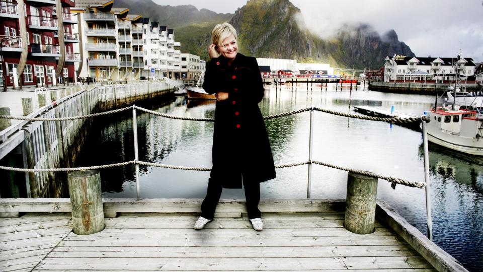 SKAL VINNE: Kristin Halvorsen avsluttet valgkampen i Svolv�r i Lofoten. Foto: LINDA N�SFELDT.