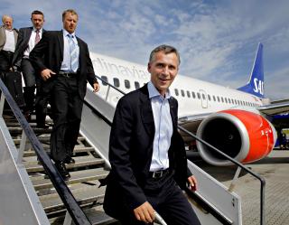 P� VEI TIL DEBATTEN: Den andre debatten i valgkampen var lagt til Kristiansand 17. august. FOTO: LARS EIVIND BONES / DAGBLADET