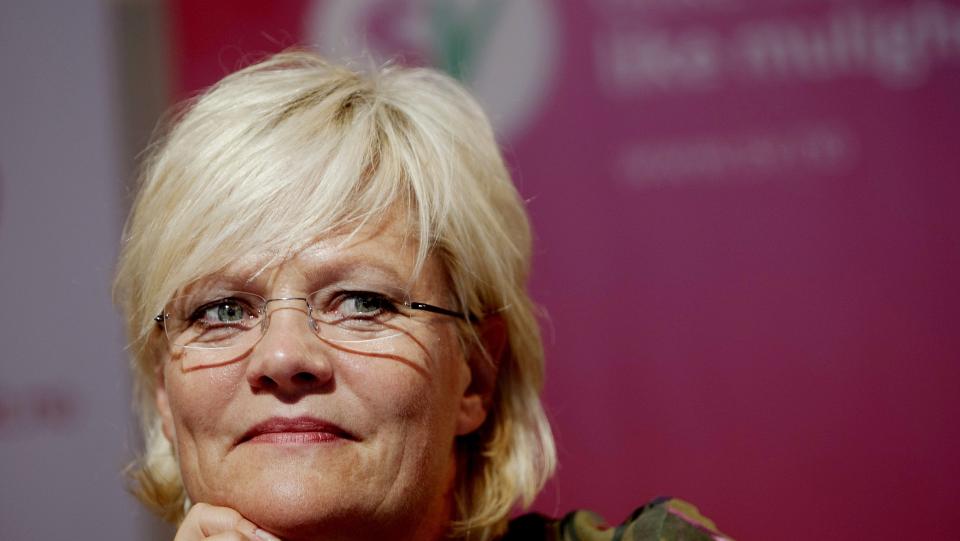 LIGGER BRA AN: I f�lge valgdagsm�lingen har Kristin Halvorsen all grunn til � smile
Foto: Stian Lysberg Solum / SCANPIX .