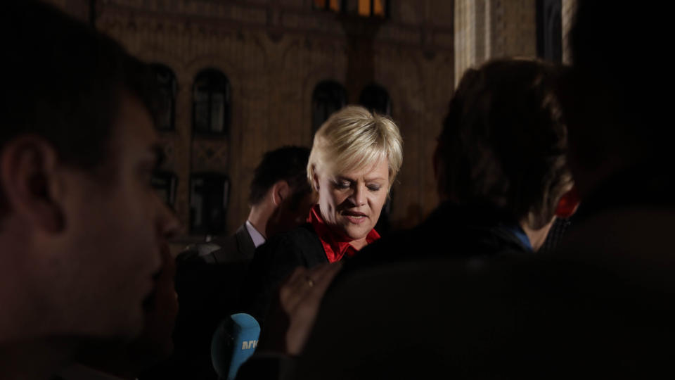 VANT VALGET MEN TAPTE VELGERE: Kristin Halvorsen mister fire stortingsrepresentanter, og kan miste en statsr�d n�r den nye regjeringen skal spikres sammen. Foto: Sigurd Fandango/Dagbladet