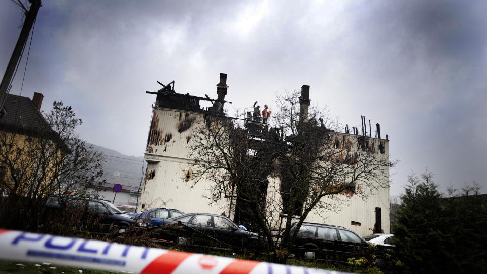 SJU D�DE: Flere polakker bodde i huset som brant ned. Foto: Thomas Rasmus Skaug/Dagbladet