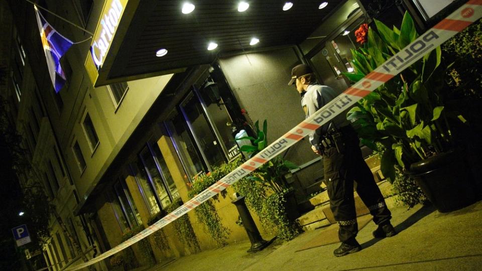 NYTT RAN I NATT:  Carlton hotell i Parkveien i Oslo ble ranet av to personer med pistol i natt. Foto: Svein Gustav Wilhelmsen
