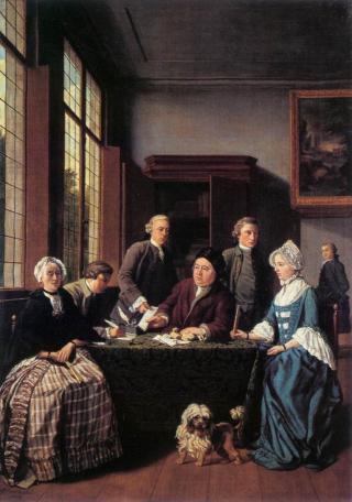 EKTESKAPSKONTRAKTEN: En kontrakt mellom menn. Maleri fra 1768 av Jan Josef I. Horemans. Foto: WIKIMEDIA