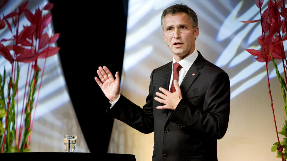 H�PER P� AVTALE: Statsminister Jens Stoltenberg er i New York for � delta p� toppm�ter i FN i h�p om � f� p� plass en forpliktende klimaavtale. Foto: Jon-Michael Josefsen / Scanpix