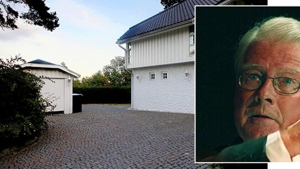 KJELTRING? Tidligere Frp-formann Carl I. Hagen selger huset sitt grunnet d�rlig hofte. N� viser det seg at han ikke ha s�kt om � f� bygge garasjen som st�r p� tomten (til venstre i bildet).