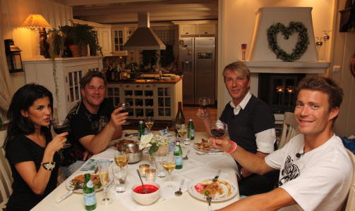 �REKORDLAGET�: Aylar Lie, Henning Solberg, Terje Schr�der og Hans Petter Buraas. Foto: TVNorge