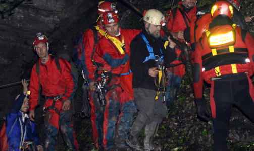 BLE STUDERT: Vitenskapsmenn og NASA studerte Maurizio Montalbini, for � finne ut hvordan menneskesinnet og -kroppen reagerte p� ekstrem isolasjon. Foto: AP Photo/Sandro Perozzi/Scanpix