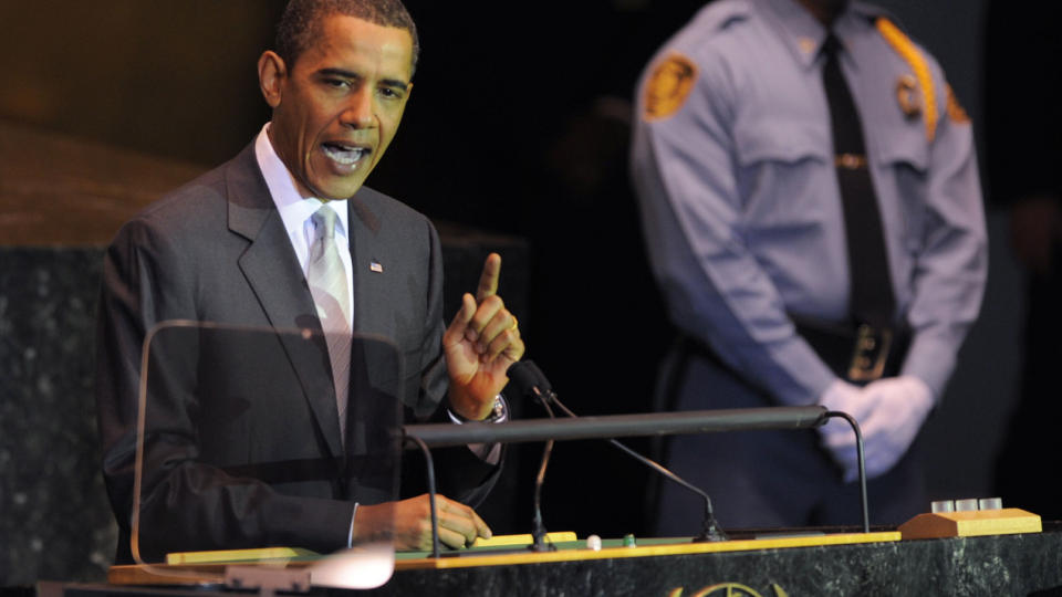  LOVER IKKE NOK: Norges Naturvernforbund mener president Barack Obama ikke gikk langt nok i sine utslippl�fter p� klimatoppm�tet i New York i g�r. Foto: AFP.