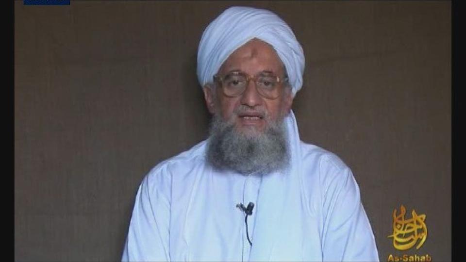 AL-QAIDA-VIDEO: Nestkommanderende i al-Qaida Ayman al-Zawahiri truer Barack Obama i en video som markere �rsdagen til terrorangrepet 11. september. Foto: EPA/SITE INSTITUTE/Scanpix