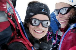 -TUNG SEKK: Kristin (21) innr�mmer at ekspedisjonen var krevende. Foto: TVNorge