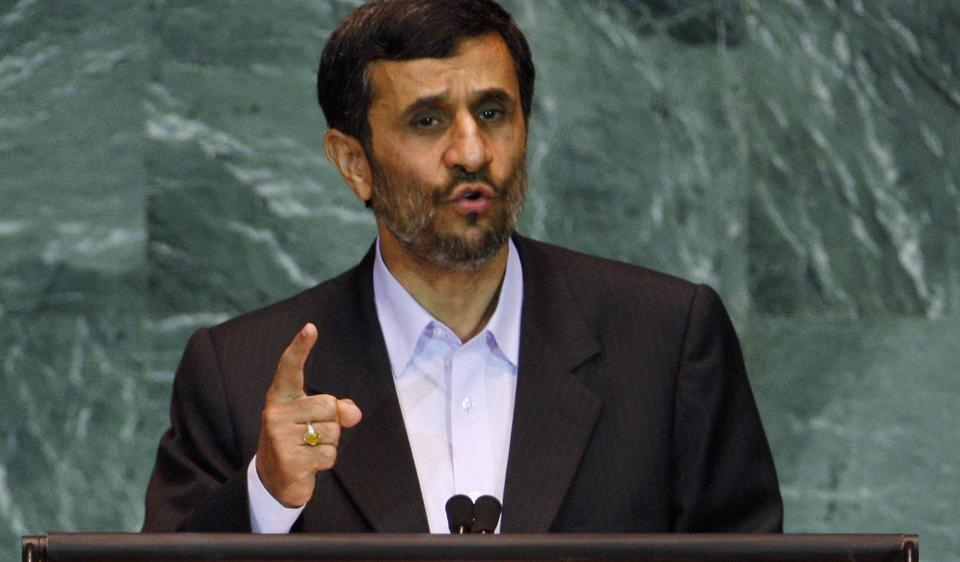 TALTE I FN: Irans president Mahmoud Ahmadinejad talte i FN onsdag. Foto:  REUTERS/Mike Segar/Scanpix