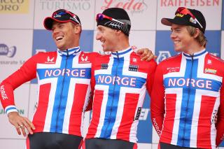 TRE KONGER: Thor Hushovd, Kurt Asle Arvesen og Edvald Boasson Hagen er de tre frontfigurene p� det norske laget.Foto: Hans Arne Vedlog, Dagbladet