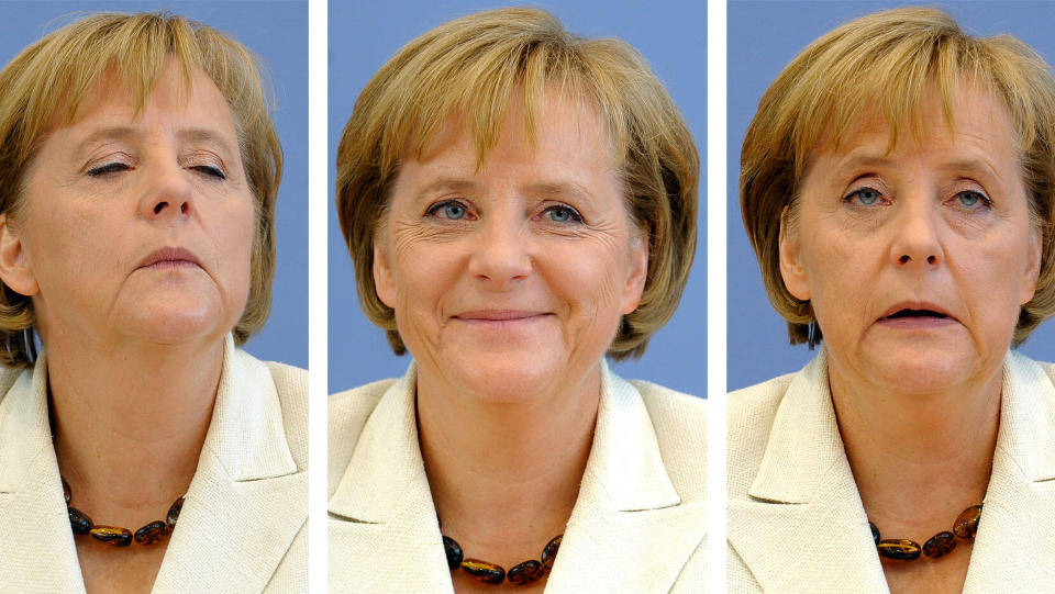 MERKELS MANGE ANSIKTER: - Merkel vil man sitte med uansett, hvis det ikke skjer et jordskjelv, sier Kate Hansen Bundt til Dagbladet. Foto: SCANPIX