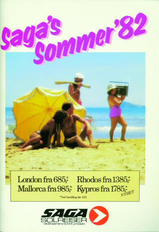 PRISENE G�R NED: Sommerkatalogen fra 1982 hadde priser til Syden som var mer overkommelig for folk. Sydenreisene ble allemannseie p� 1980-tallet. Foto: �Charter - 50 �r til Syden�/Vega forlag