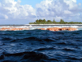 TSUNAMIEN TRAFF HER: �ya Amerikanske Samoa ble truffet av en b�lge p� to til tre meter. Foto: AFP/Jean KENYON/NOAA