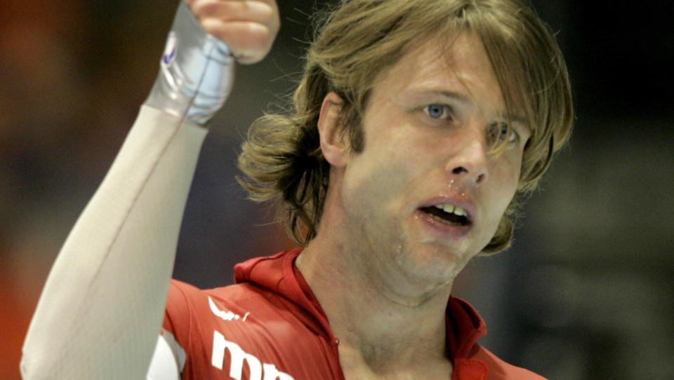 HEERENVEEN, NEDERLAND,  20070211:
 Eskil Ervik etter s�ndagens 10.000 meter under VM  allround p� sk�yter i Thialf  stadion i Heerenveen i Nederland. Peker. Han tok bronseplass p� distansen. 
Foto: Bj�rn Sigurds�n / SCANPIX