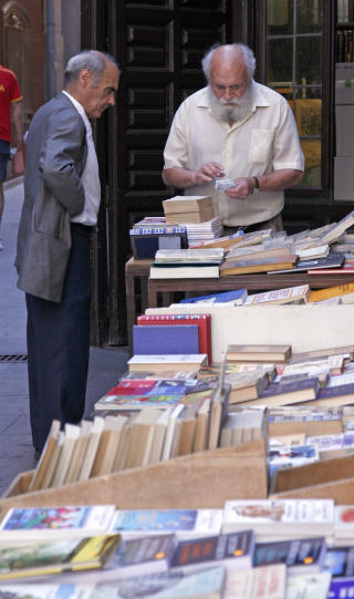 P� BOK: Madrid rommer et enormt kulturtilbud. Selv ute p� gaten kan du finne litter�re godbiter p� bokmarkedene.