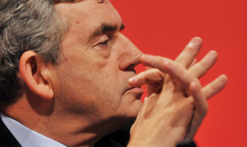 D�DSST�TET?: Bare noen timer f�r Gordon Brown skulle gjenreise partiet under Labours landsm�tet, kom det som mange mener er d�dsst�tet. Foto: SCANPIX