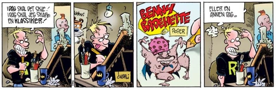 SERIESKAPER I MAGEN? Er du flinkere enn den notoriske Roger i Pondus? Bevis det i Dagbladets seriekonkurranse! Fristen for innsending er utsatt til 12. oktober. Copyright: Frode �verli/Strand Comics