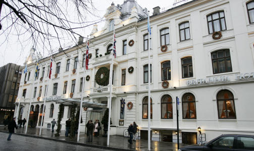 BODDE HER: Mye tydet p� at de ikke fikk s�rlig bruk for rommet de booket inn p� her p� gamle, �rverdige Britannia hotel midt i Trondheim sentrum. Foto: SCANPIX