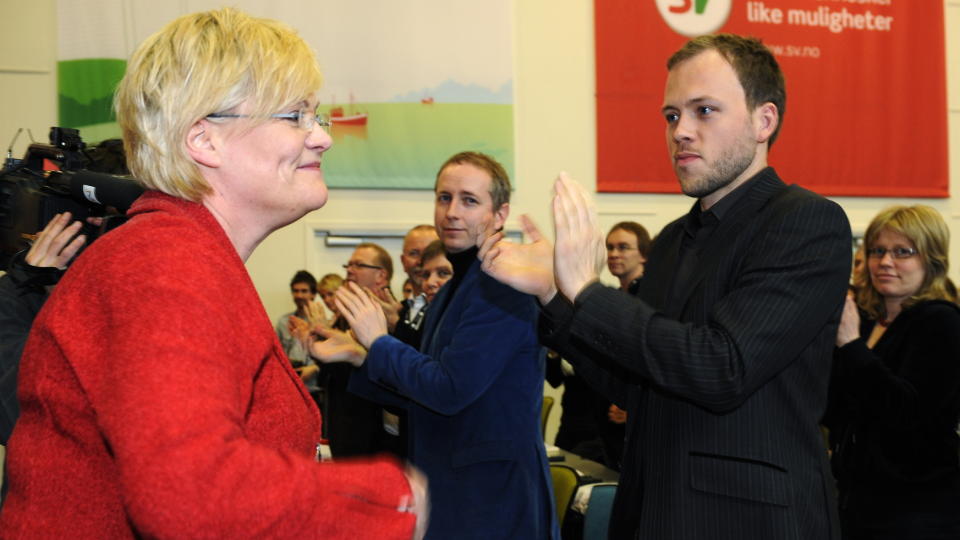 VALGT: SVs stortingsgruppe har valgt nestleder Audun Lysbakken (t.h.) til parlamentarisk leder i SV.  FOTO: SCANPIX