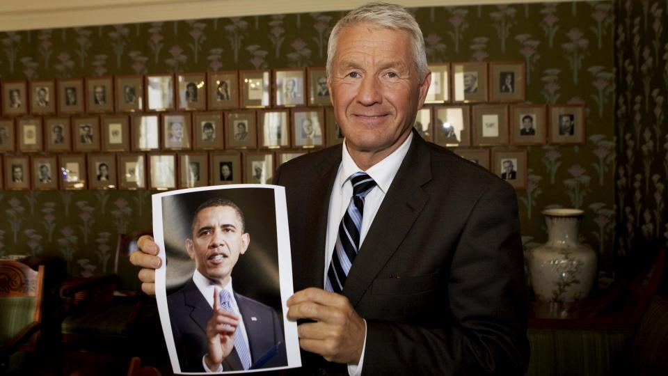 FREDSPRISEN TIL BARACK OBAMA:  B�rer et tydelig stempel fra Thorbj�rn Jagland, mener Dagbladets kommentator Halvor Elvik. Foto: SCANPIX