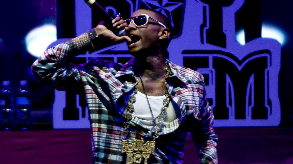 Soulja Boy performs onstage during the America's Most Wanted Music Festival at the Susquehanna Bank Center on July 31, 2009 in Camden, New Jersey. (Photo Jeff Fusco/Getty Images/AFP