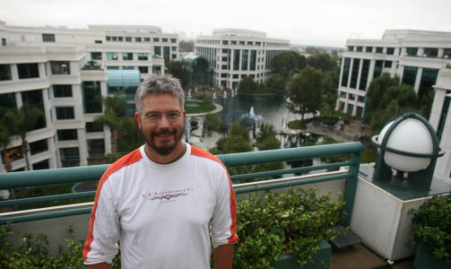 HOLDER TIL I CALIFORNIA: P�l-Kristian Engstad er ansvarlig for grafikkprogrammeringen i Naughty Dog. Foto: PRIVAT