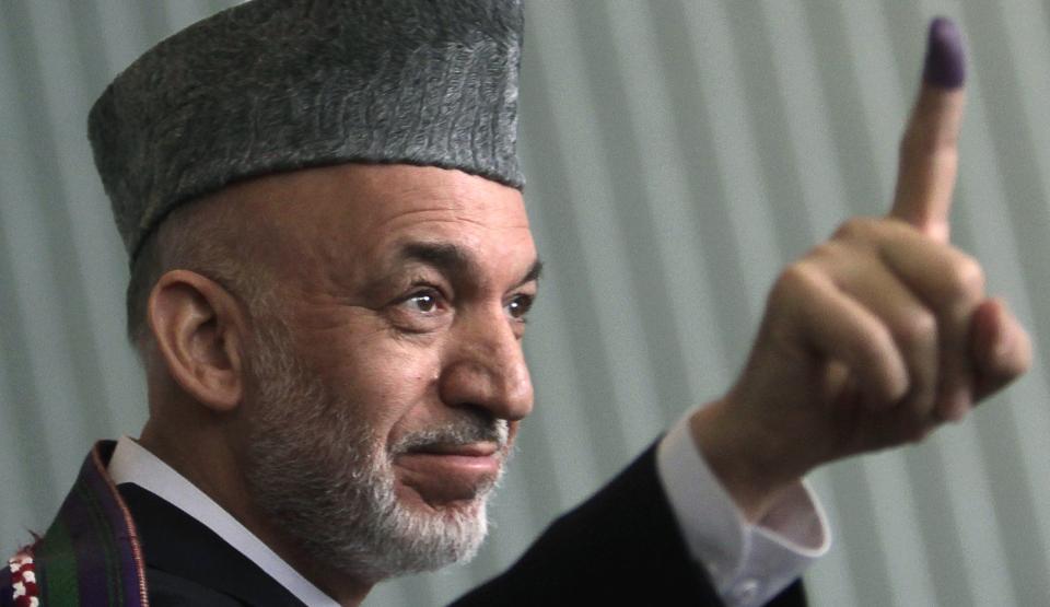 AKSEPTERER IKKE VALGRAPPORT: FN-rapporten konkluderer med at president Hamid Karzai ikke fikk det n�dvendige antall stemmer i f�rste valgrunde. Foto: Reuters