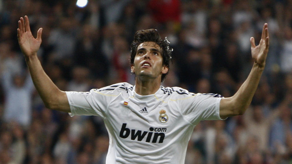 SLIK F�R DU IKKE SE KAKA P� ONSDAG: Av respekt for gamleklubben Milan kommer Kak� til � avst� fra feiring om han scorer i morgen. Foto: SPAIN SPORT SOCCER