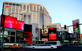 PLANET HOLLYWOOD:  Gigahotel p� The Strip i Las Vegas.