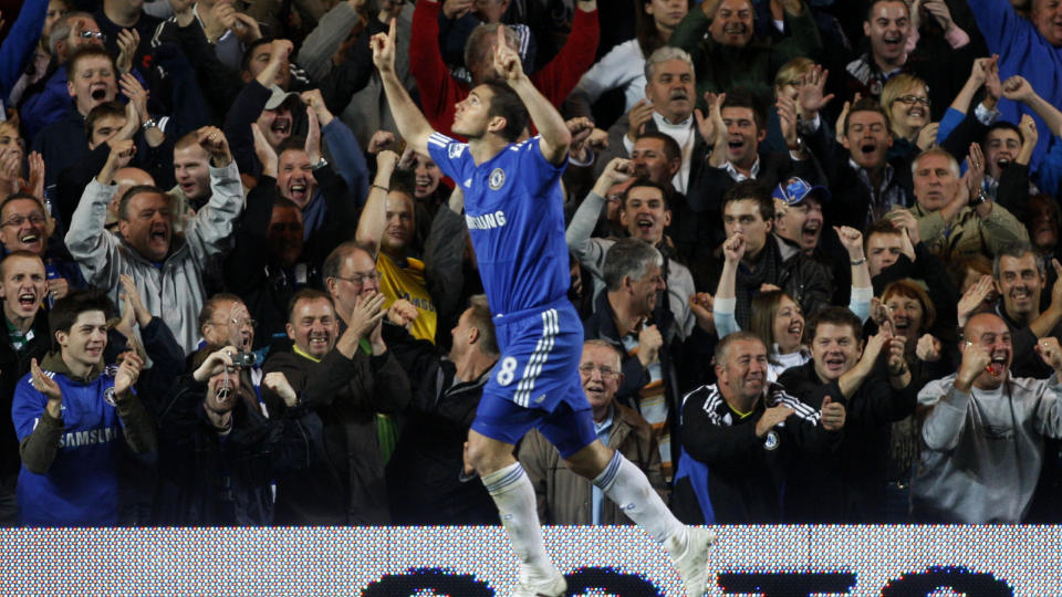 TOM�LSSCORER: Frank Lampard noterte seg for to m�l i Chelseas slakt av Blackburn. Foto: Sang Tan / AP.
