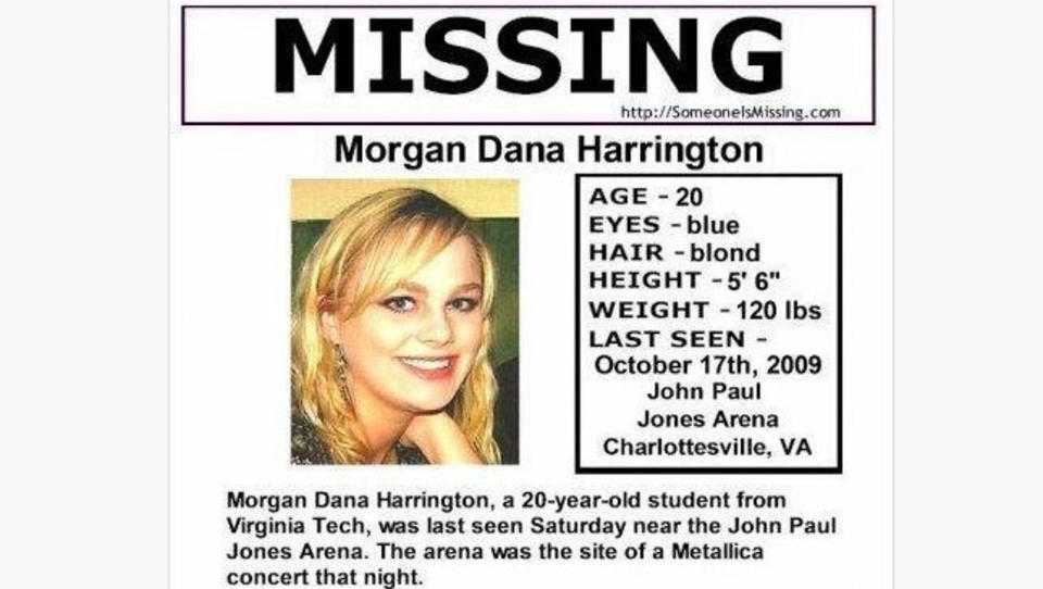  R�RT OVER ST�TTEN:  Over 16 000 mennesker har meldt seg inn i Facebook-gruppa for � finne Morgan Dana Harrington. Familien er r�rt. Faksimile: Facebook
