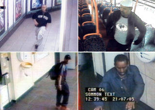 COPY CAT-ANGREPET: 21. juli 2005 ble Londons transportsystem p� nytt angrepet etter planlegging i Waziristan. Angrepet var mislykket. Dagen etter offentliggjorde Scotland Yard bilder av de mistenkte og den st�rste menneskejakten i Londons historie ble innledet. Alle fire soner n� lange fengselsstraffer. Foto: AFP/METROPOLITAN POLICE